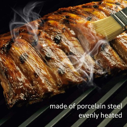 Antree 7525 Porcelain Enameled Grates - Durable Replacement for Weber Spirit 300 & Genesis Silver Gold B/C (17.4 x 11.8 x 0.25)