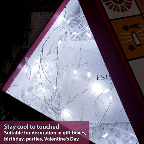 HXWEIYE Fairy Lights - 6 Pack Battery Operated 7ft 20LED Mini String Lights | Waterproof for Weddings & Décor
