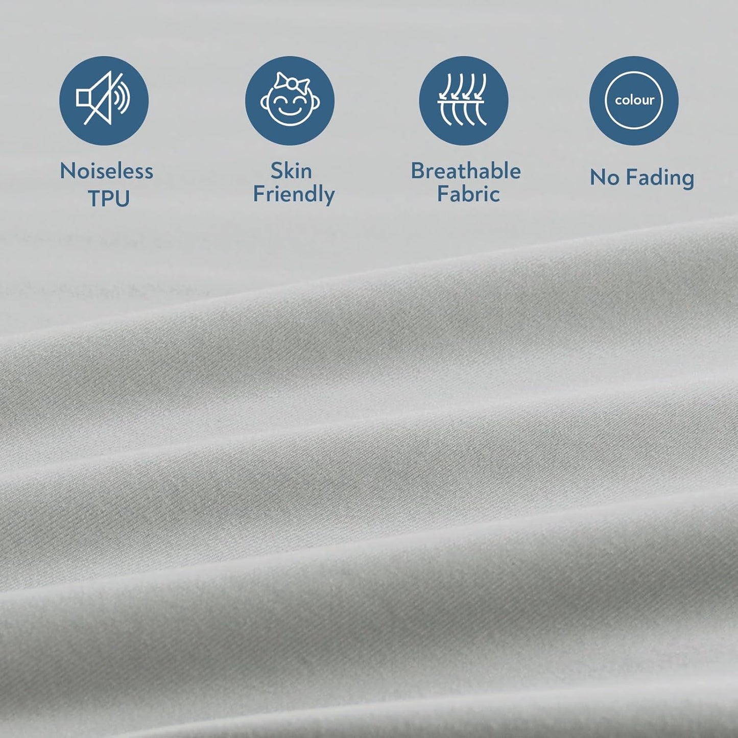Magik & Kover Twin Mattress Protector - Waterproof Bed Cover 2 Pack | Machine Washable, Deep Pocket, Grey