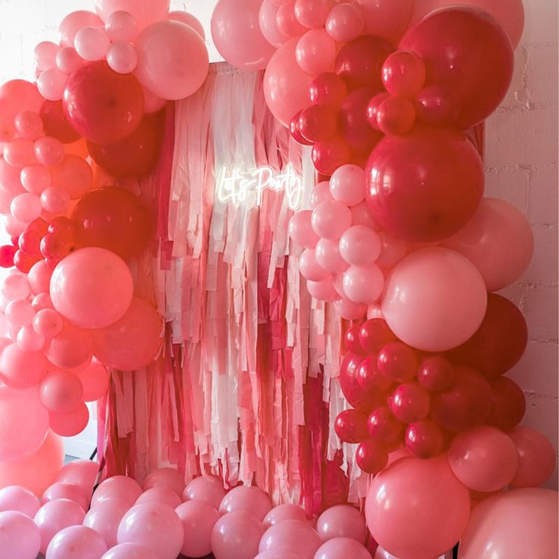 PartyWoo Coral Balloons 50pcs 12 Inch Pastel Red Coral Pink Latex Helium Balloons for Graduation Wedding Anniversary Bachelorette Birthday Princess Summer Watermelon Themed Party Decorations Red-Q11