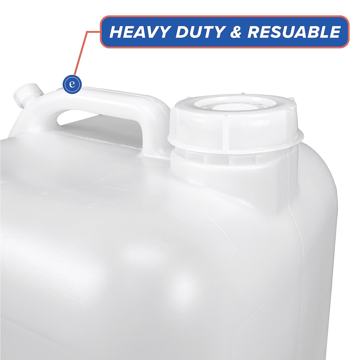 ePackage Supply Premium 5-Gallon Hedpak: Durable HDPE, BPA-Free Plastic, Reusable Liquid Storage Solution for Water and More (3 Count)