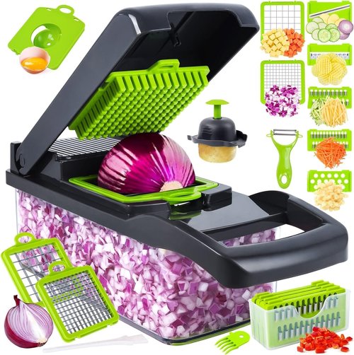 14-in-1 Vegetable Chopper by [Brand Name] - Versatile Food Dicer & Mandoline Slicer for Quick Meal Prep
