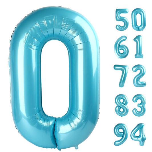 Pearlescent Blue Number 15 Balloon 40 inch, 15 Number Balloons, 15th Birthday Decorations for Girls Boys, 15 Year Old Pearlescent Blue Party Supplies