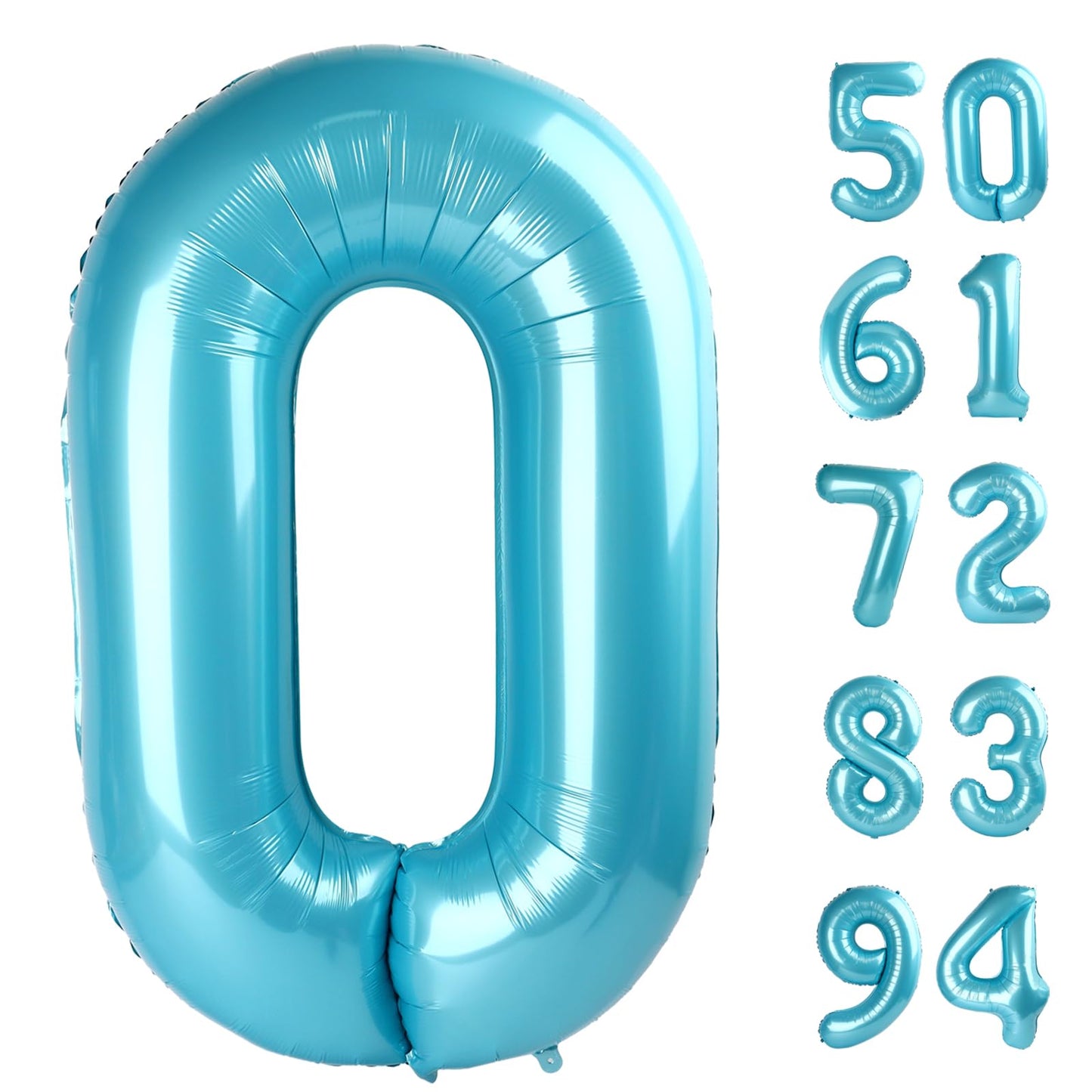 Pearlescent Blue Number 14 Balloon 40 inch, 14 Number Balloons, 14th Birthday Decorations for Girls Boys, 14 Year Old Pearlescent Blue Party Supplies