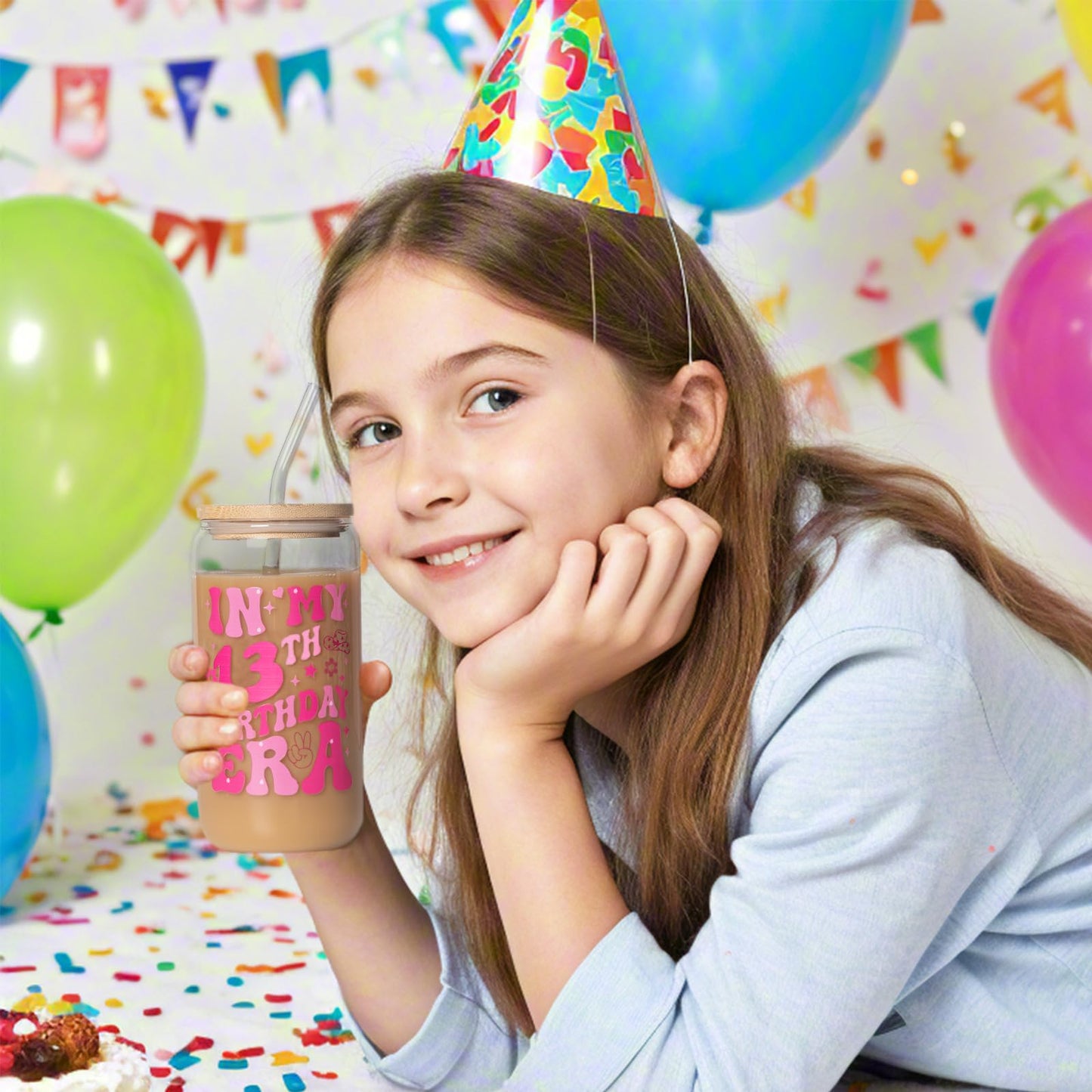 XGFYYMM 13th Birthday Gifts for Girls, 13 Year Old Gift Ideas for Official Teenager Girl, 7Pcs Happy 13th Birthday Basket Decorations Teen Trendy Stuff, Pink Presents Box for Her, Daughter, Niece