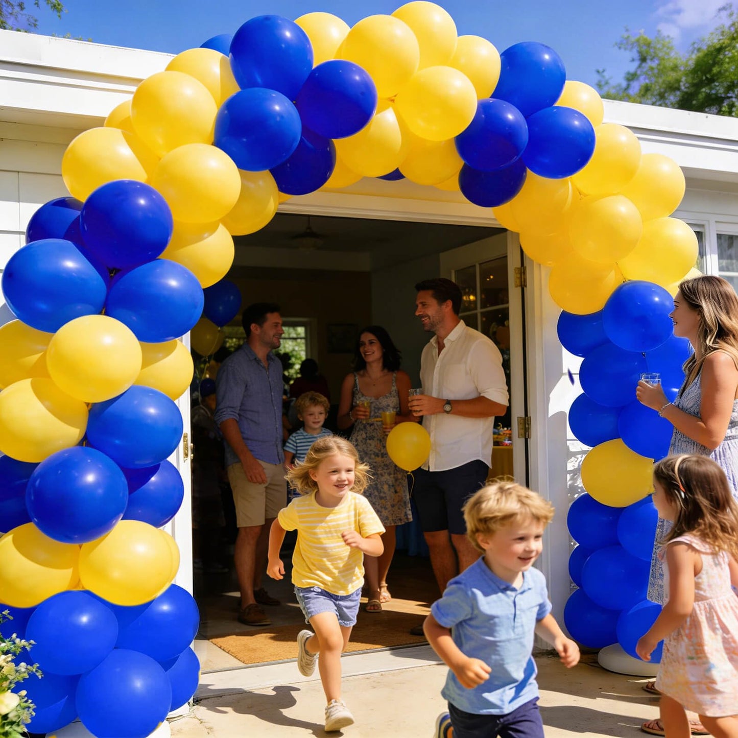 110pcs Blue Balloon 12 inch, Blue Latex Balloon for Birthday Party Baby Shower Wedding(with 2 Ribbons).