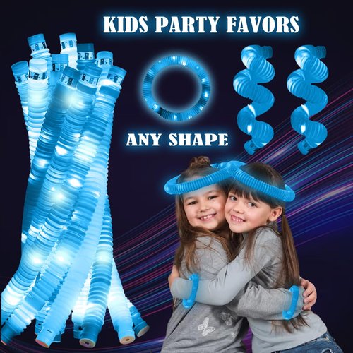 ERGDUTNK Blue 12PCS Glow Sticks Stocking Stuffers Party Favors-Glow in The Dark Party Supplies for Kids and Adults, Perfect for Festivals, Birthday Parties, Raves, Concerts, and Camping Decorations