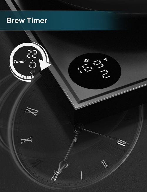 INTASTING Electric Kettle, Gooseneck Electric Kettle, ±1℉ Precise Temperature Control, Stainless Steel Interior, Quick Heating for Pour Over Coffee, Tea & Boiling Water, 0.9L (Matte Black)