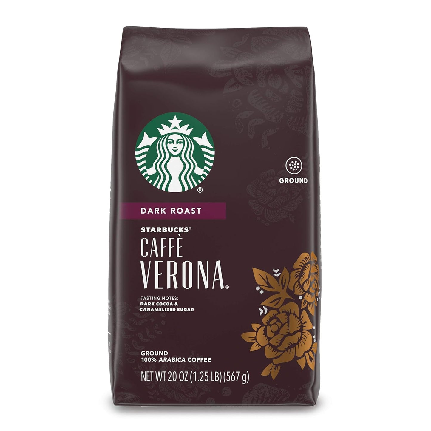 Starbucks Dark Roast Ground Coffee - Caffè Verona - 100% Arabica - 20 oz Bag