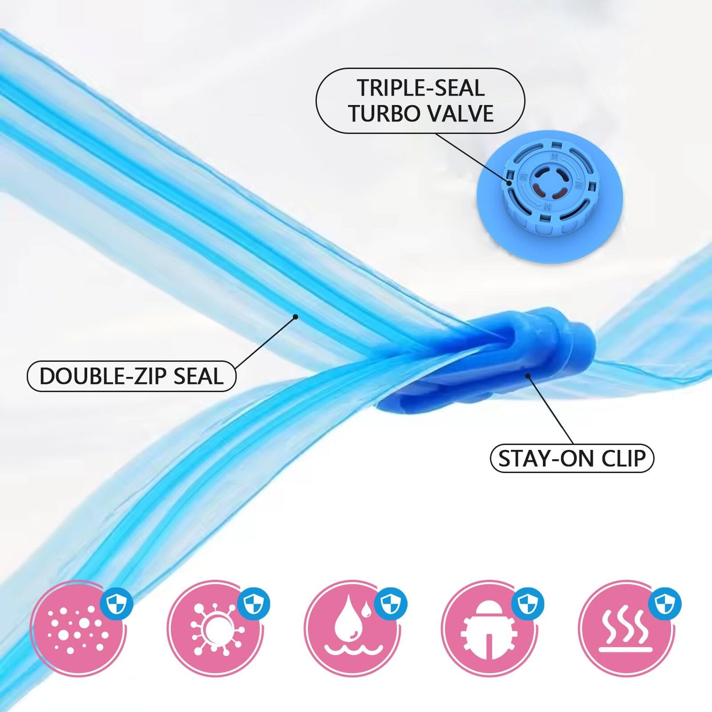 24 Pack Vacuum Storage Bags with Electric Pump, Space Saver Bags (5 Jumbo, 5 Large, 5 Medium, 5 Small, 4 Roll Up Bags) Travel Vacuum Seal Bags for Clothes, Bedding,Blankets,Duvets, Pillows