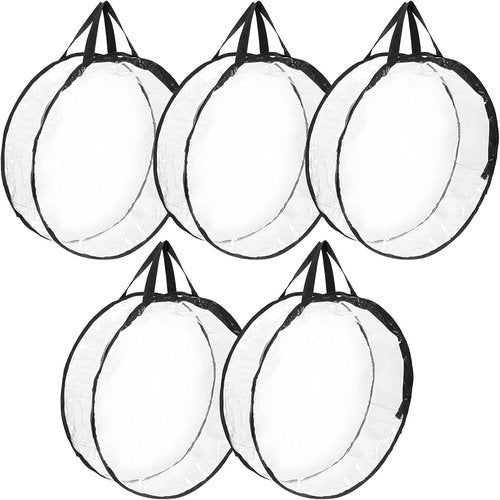 Clear Wreath Storage Bag by [Brand Name] - Waterproof 24 x 8 Inch Container with Handles for Christmas Garland
