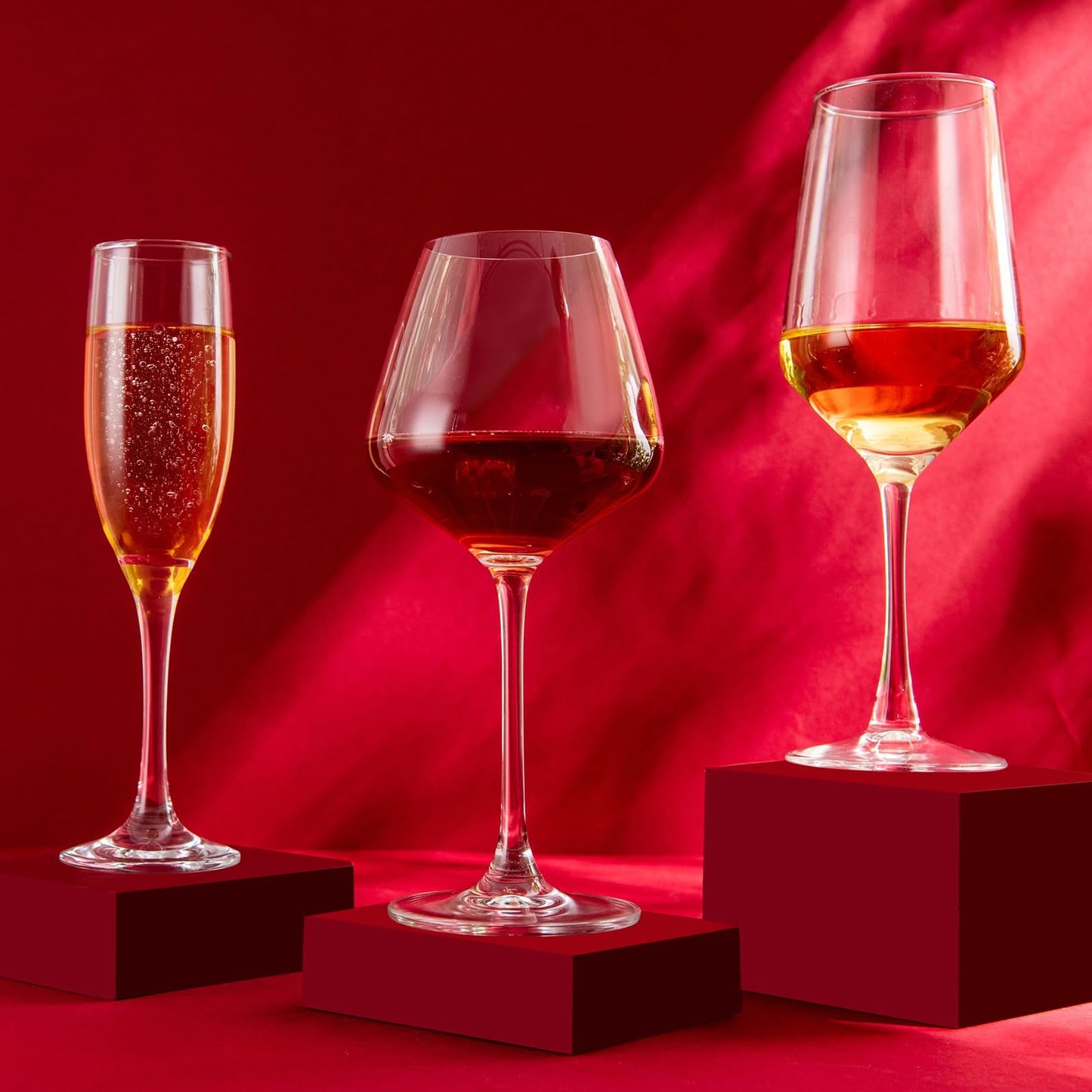 MRZIKPO Wine Glasses Set of 4,13.5 oz/400ml Clear Red/White,Wine Glasses for Party, Wedding and Home,Premium Glasses Hand Blown,Long Stem,Daily Use.