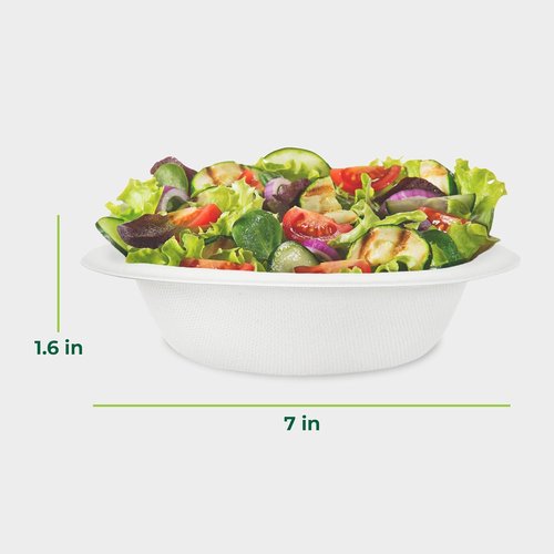 Freshware Paper Bowls - Biodegradable 16 oz. Heavy-Duty Soup Bowls | 125-Pack Microwave & Freezer Safe