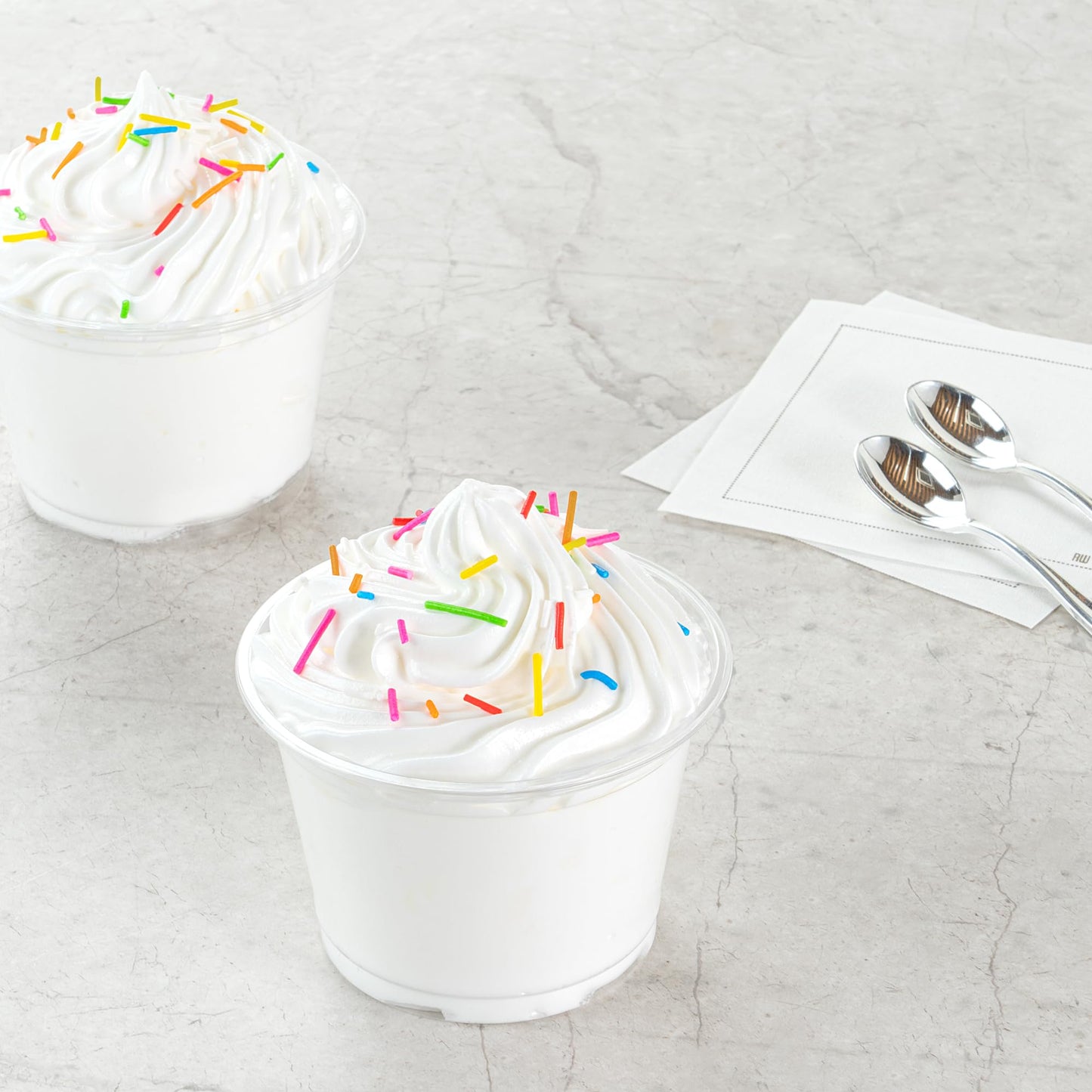 RW Base 9 Ounce Round Ice Cream Cups, 500 Disposable Parfait Cups - Lids Sold Separately, Premium, Clear Plastic Dessert Cups, Serve Frozen Yogurt, Mousse, Pudding, Great For Parties - Restaurantware