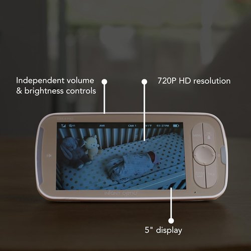 Infant Optics DXR-8 PRO Video Baby Monitor - 720P HD, 5" Display, Active Noise Reduction, No WiFi, Pan Tilt Zoom