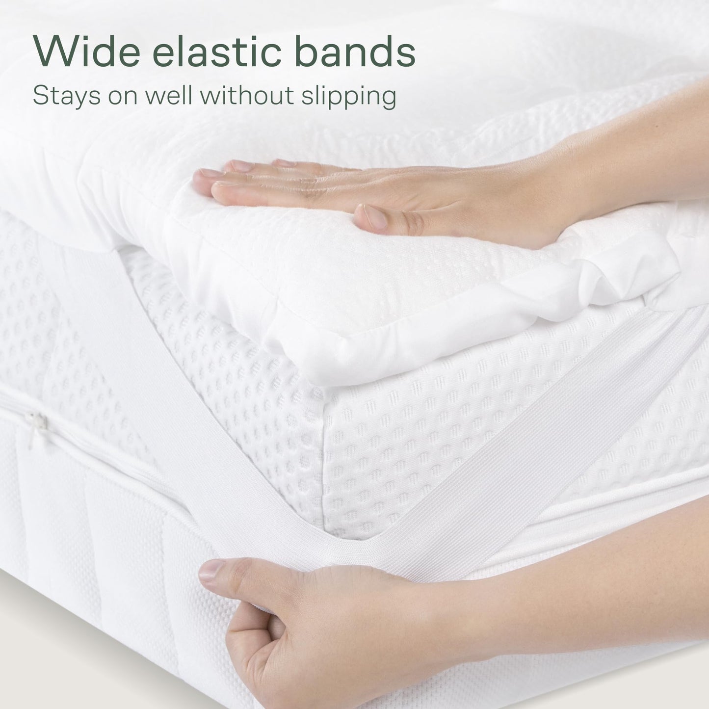 Ultra Soft 2 Inch California King Mattress Topper - Bamboo Viscose Mattress Pad for Back Pain Relief - Machine Washable - Naturally Cooling for Hot Sleepers