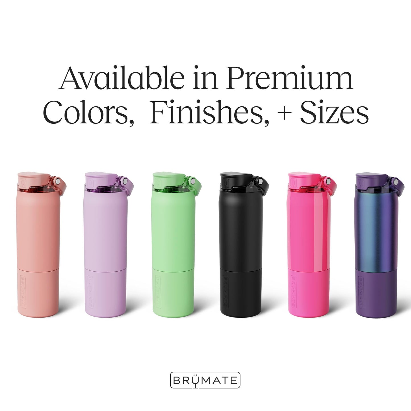 BrüMate Rise 25oz Water Bottle With 100% Leakproof Covered Silicone Straw | Insulated Stainless Steel Water Bottle | Cup-Holder Friendly | Fast Flow | Soft Sip Spout | BPA-Free (Nightfall Blue)
