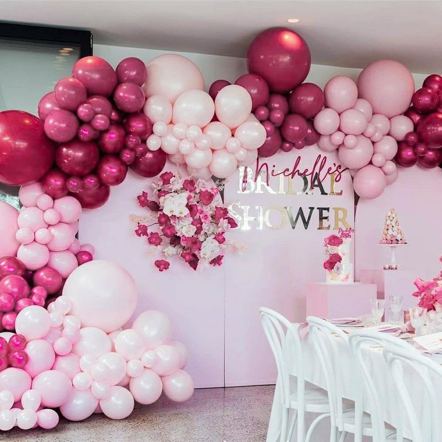PartyWoo Balloon Arch Kit - Dusty Pink Garland with 100 Balloons in Various Sizes for Weddings & Events