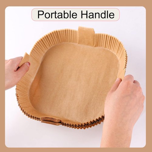 Air Fryer Disposable Paper Liners - Non-Stick Baking Sheets | 50PCS 7.9 Inch Oil-Proof & Water-Proof