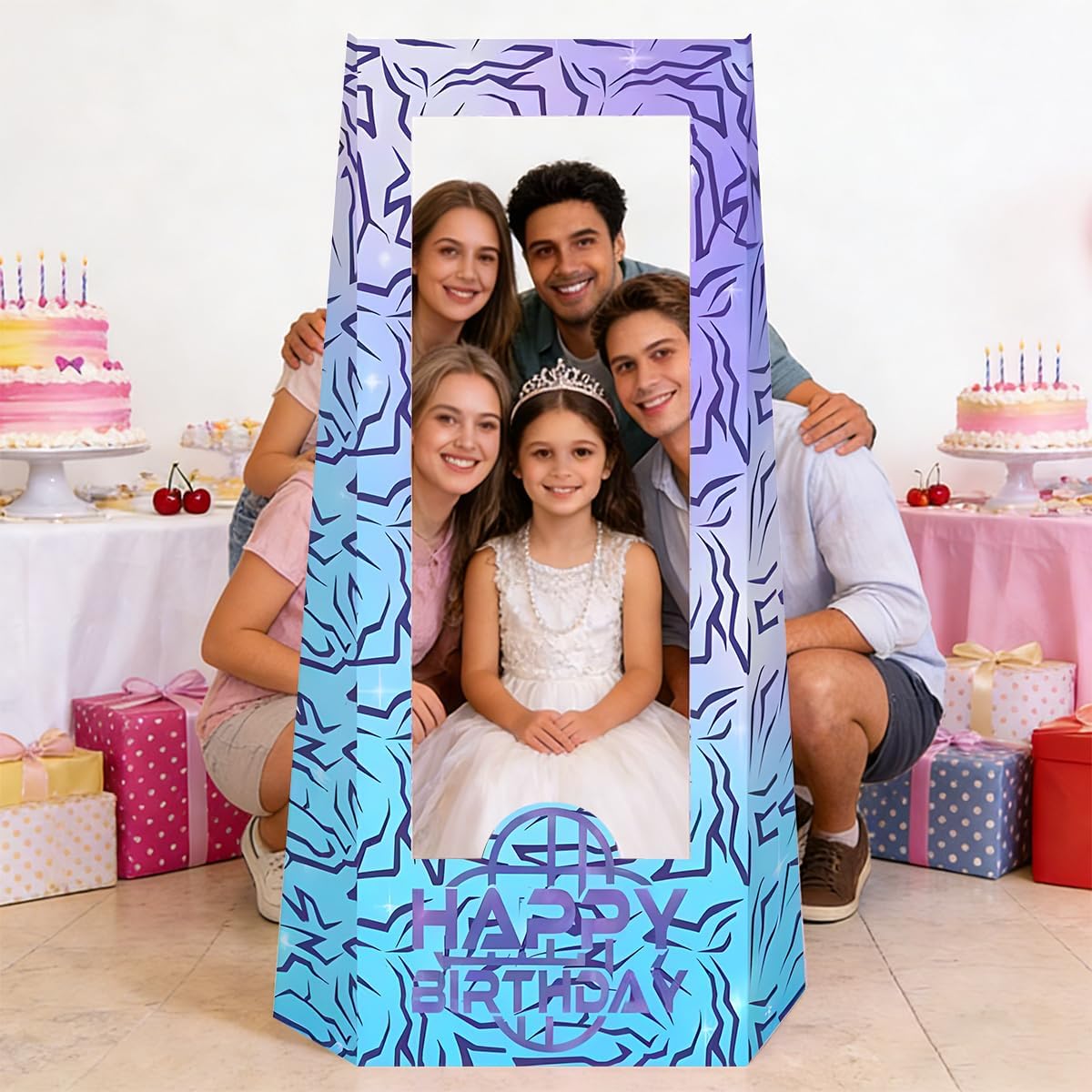 Purple Demon | 4.9 Ft Tall Life-Size Cardboard Stand-In for Themed Parties & Photo Booths