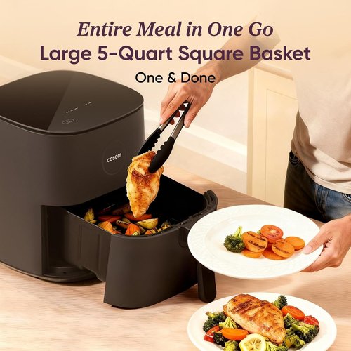 COSORI Air Fryer Pro - Compact 5QT with Ceramic Coating & 7 Cooking Presets | Easy Clean & 130+ Recipes