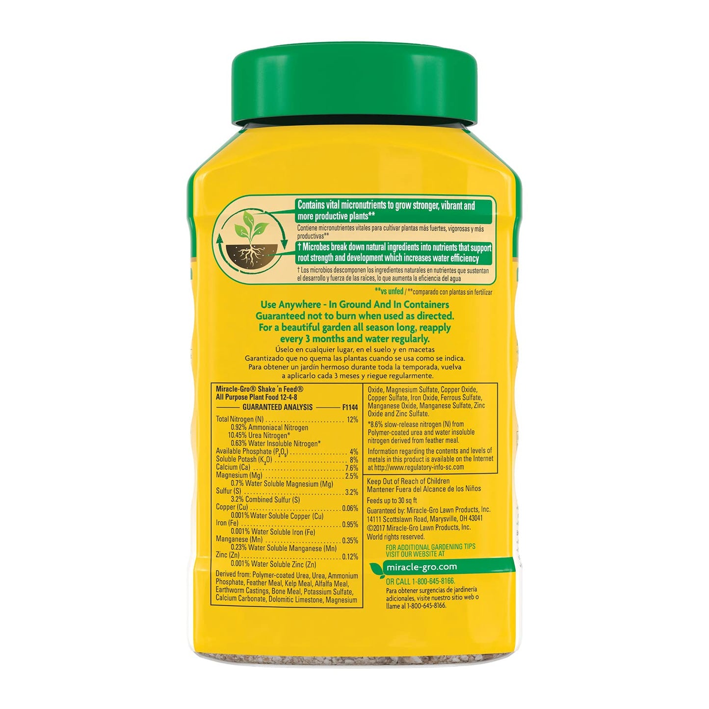 Miracle-Gro All Purpose Plant Food - Shake 'N Feed Fertilizer, 1 lb. | 6-Pack for Healthy Plants