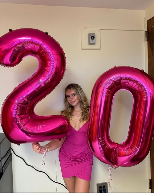 Hot Pink Number 26 Balloons 40 inch, 26 Number Balloons, 26th Birthday Decorations, 26 Year Old Women Hot Pink Party Supplies