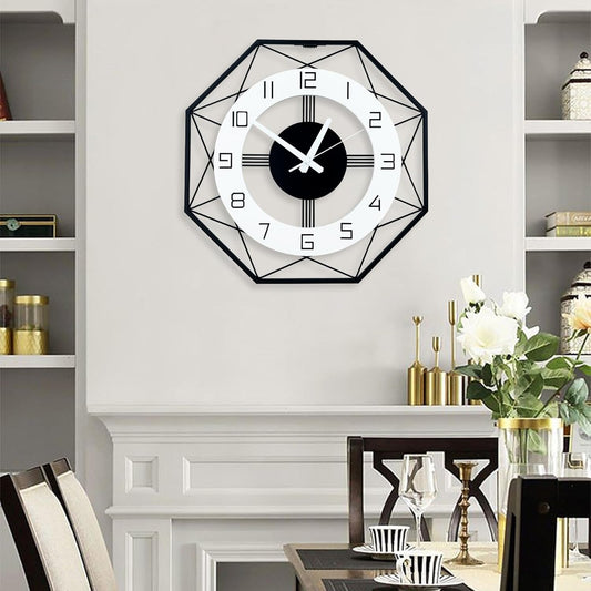 Large Wall Clock for Living Room Decor, Modern Decorative Silent Wall Clock, 15.7 Inch Big Wall Clocks Battery Operated Non Ticking Decoration Clocks Wall for Home Decor Bedroom Kitchen Office House