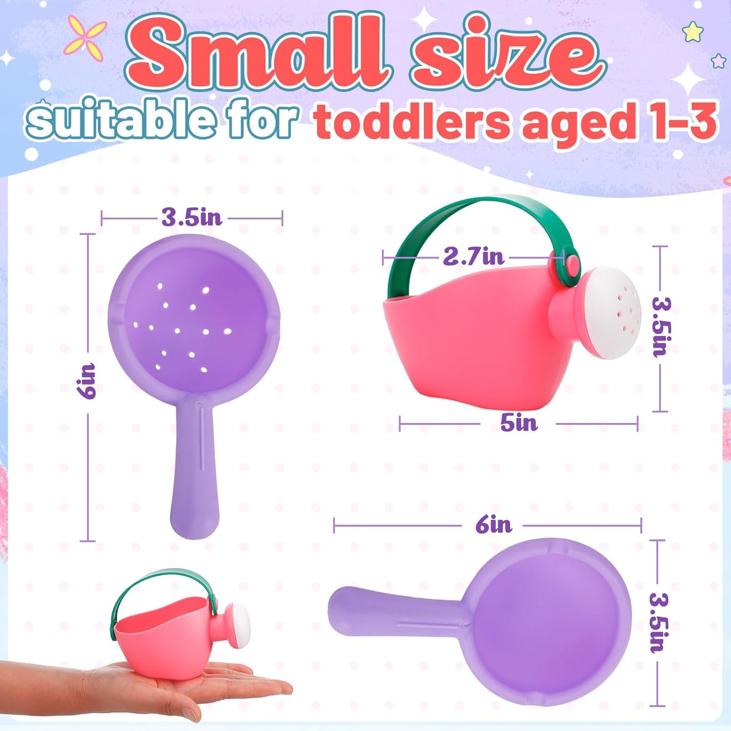 Skiennix Soft Bath Toys for Toddlers 1-3 | Easy to Clean Water Table & Baby Tub Toys - 3 Pack (Pink)