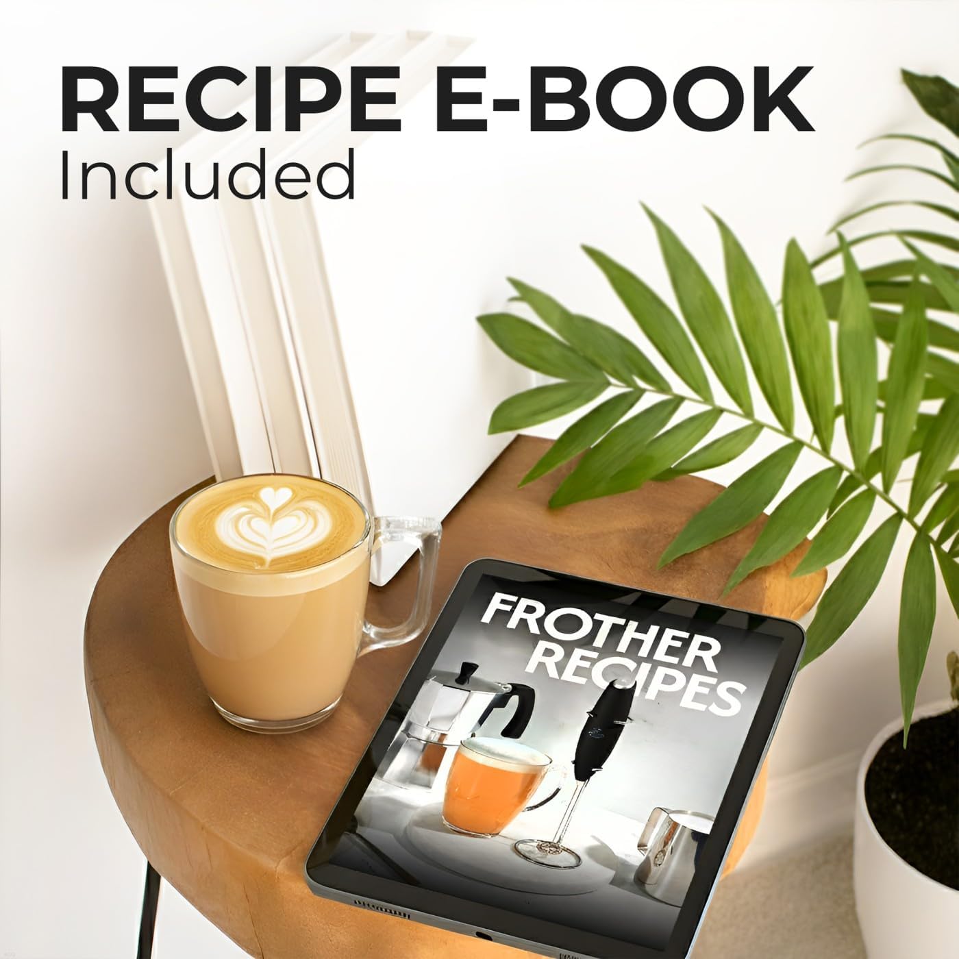 Zulay Kitchen Rechargeable Milk Frother - 3 Speeds & 3 Whisk Attachments - USB Charging for Lattes & Cappuccinos - Black