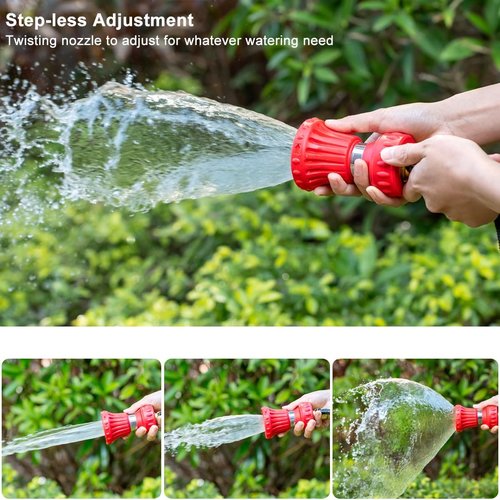 FANHAO Heavy-Duty Fireman Style Garden Hose Nozzle - Adjustable High Pressure Sprayer for Car Washing & Lawn Care