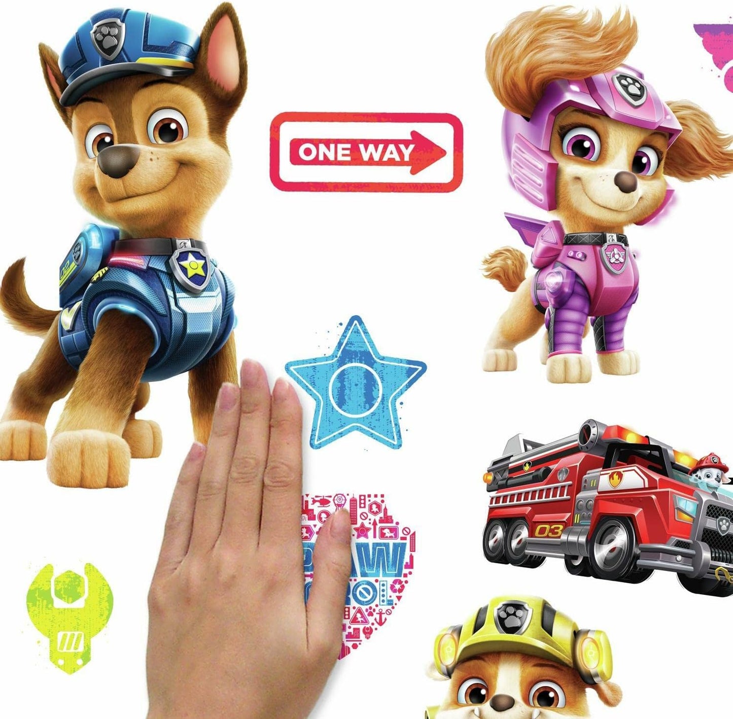 RoomMates Paw Patrol Movie Wall Decals - Easy Peel and Stick Design for Kids' Rooms