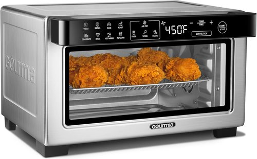 Gourmia Digital Air Fryer Toaster Oven - 4 Slice Capacity, 12 Cooking Presets, Stainless Steel