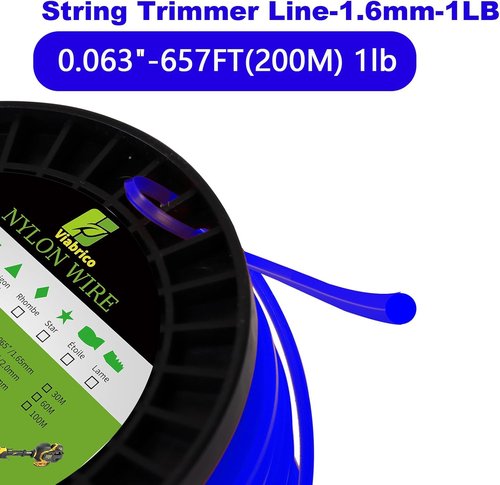 Grass Strimmer | 680ft Heavy-Duty Nylon String Wire Cord - 063 Size for Electric Strimmers
