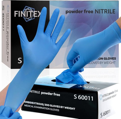FINITEX Blue Disposable Nitrile Exam Gloves - 200 Count | 3.5mil Powder-Free & Latex-Free
