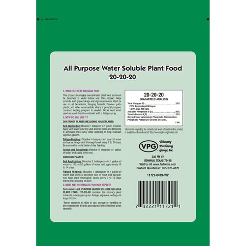 Fertilome All-Purpose Water Soluble Plant Food - 20-20-20 Formula | 3 lb. Bag