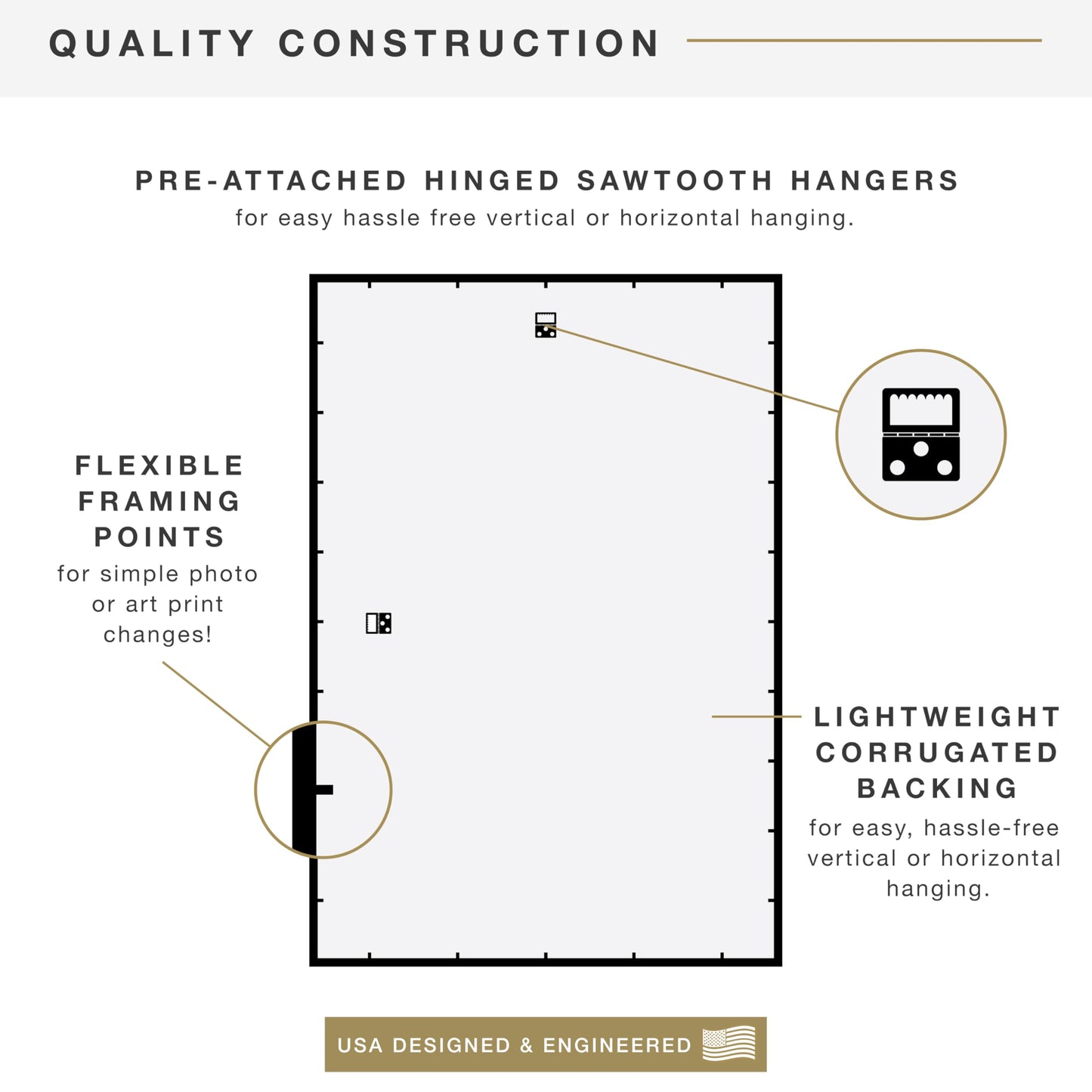 MCS Trendsetter 27x40 Poster Frame Black High-Gloss, Vertical & Horizontal Wall Hanging Large Picture Frame for Photos, Posters & Art Prints (2-Pack)