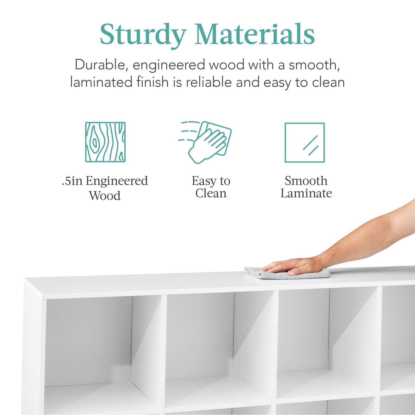 Best Choice Products 8-Cube Storage Organizer, 13.5in Shelf Opening, Bookcase, Display Shelf, Customizable w/ 2 Removable Back Panels – White
