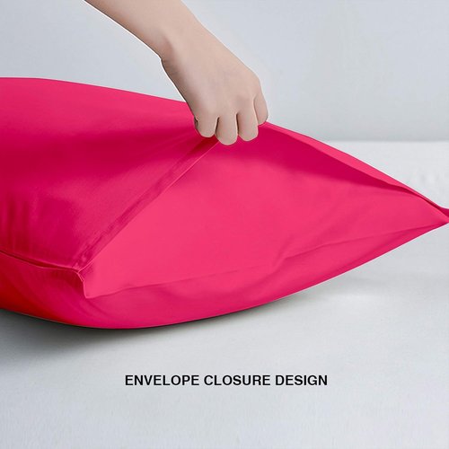 FLXXIE King Pillow Cases - Soft Microfiber Covers with Envelope Closure | Stain Resistant, 20x36, Magenta