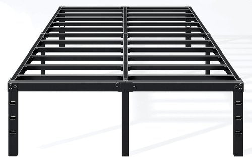 Hafenpo 18 Inch Full Bed Frame - Sturdy Metal Platform with Easy Assembly & Under Bed Storage | Black