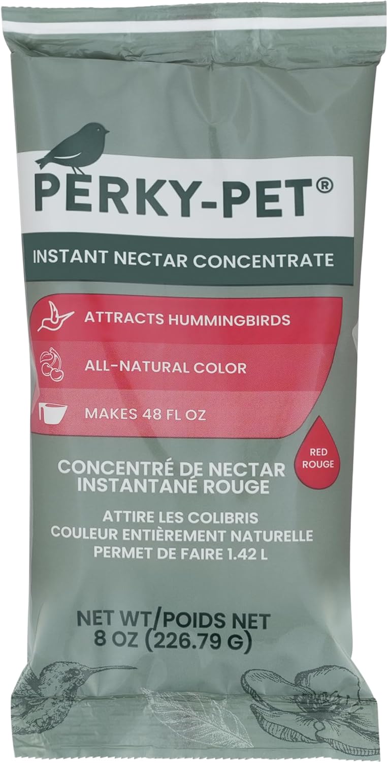 Perky-Pet Hummingbird Nectar Concentrate - 8 oz Powder Makes 48 fl oz Nectar | Attract Hummingbirds