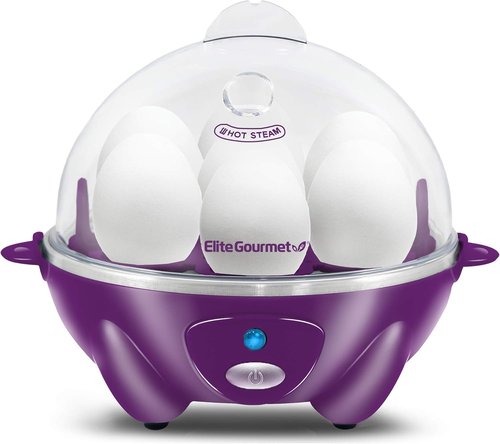Elite Gourmet Electric Egg Cooker - 7 Egg Capacity Poacher & Omelet Maker | Auto Shut-Off, BPA Free