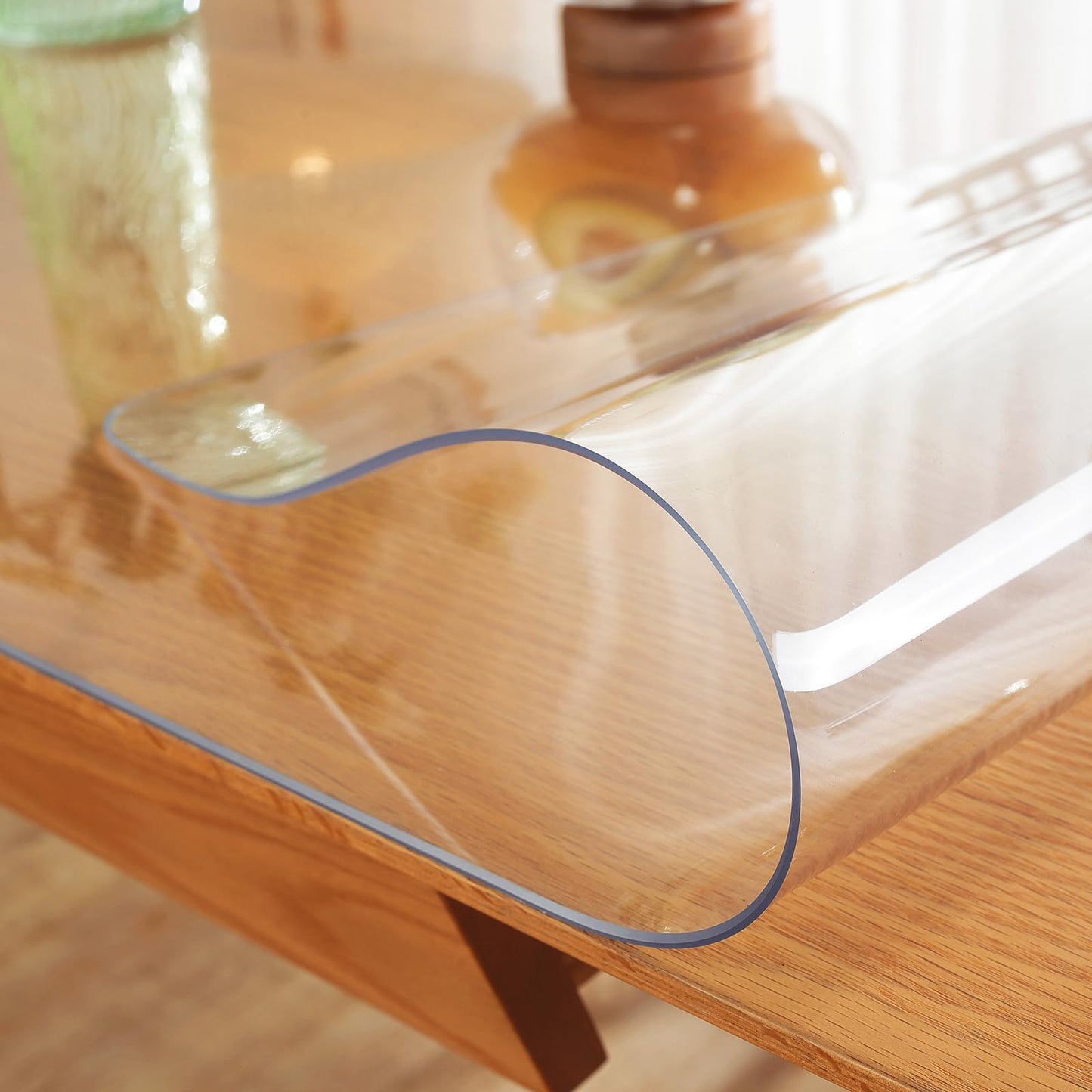 Warmstar Clear Table Cover Protector 36 x 60 Inch, 2mm Thick Plastic Table Cover Rectangle,PVC Clear Table Protector,Desk Protector Mat for Kitchen, Dresser, Writing Desk，Dining Room Table