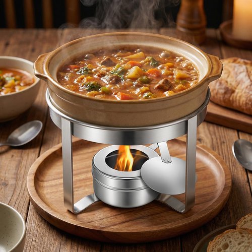 12 Pcs Stainless Steel Chafing Fuel Holder with Safety Cover, Chafer Wick Canned Heat Box Holder for Buffet Barbecue Parties and Catering Events