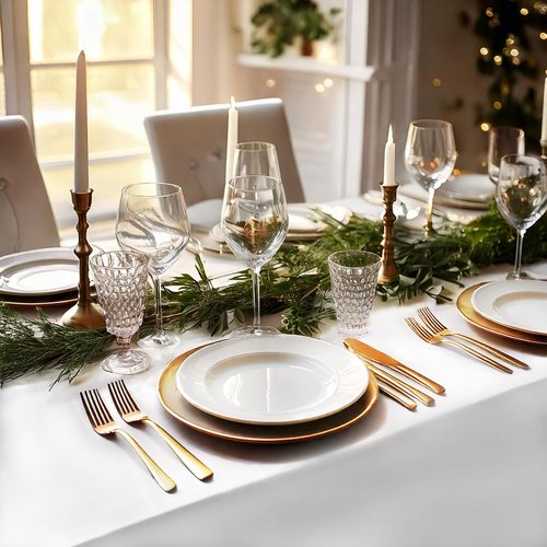 IVAPUPU 2PCS White Table Cloth for Rectangle Table - 60 x 102 Inch Tablecloths Rectangular Cloths Waterproof Washable Wrinkle Resistant for 6 FT Tables Wedding Cocktail Party