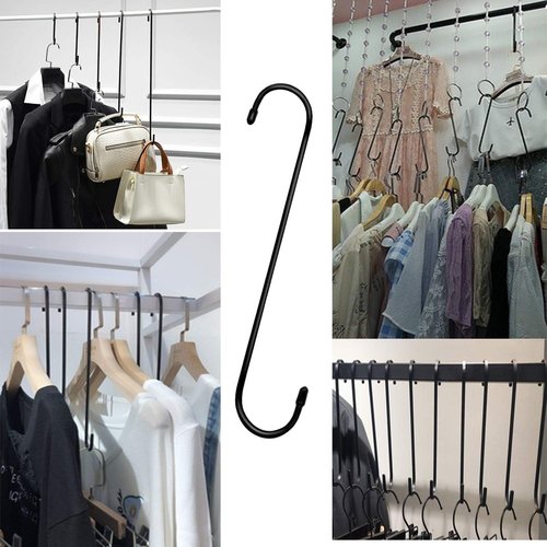 ESFUN Extra Large 12-Inch Heavy Duty S Hooks - Perfect for Hanging Plants, Kitchenware & More