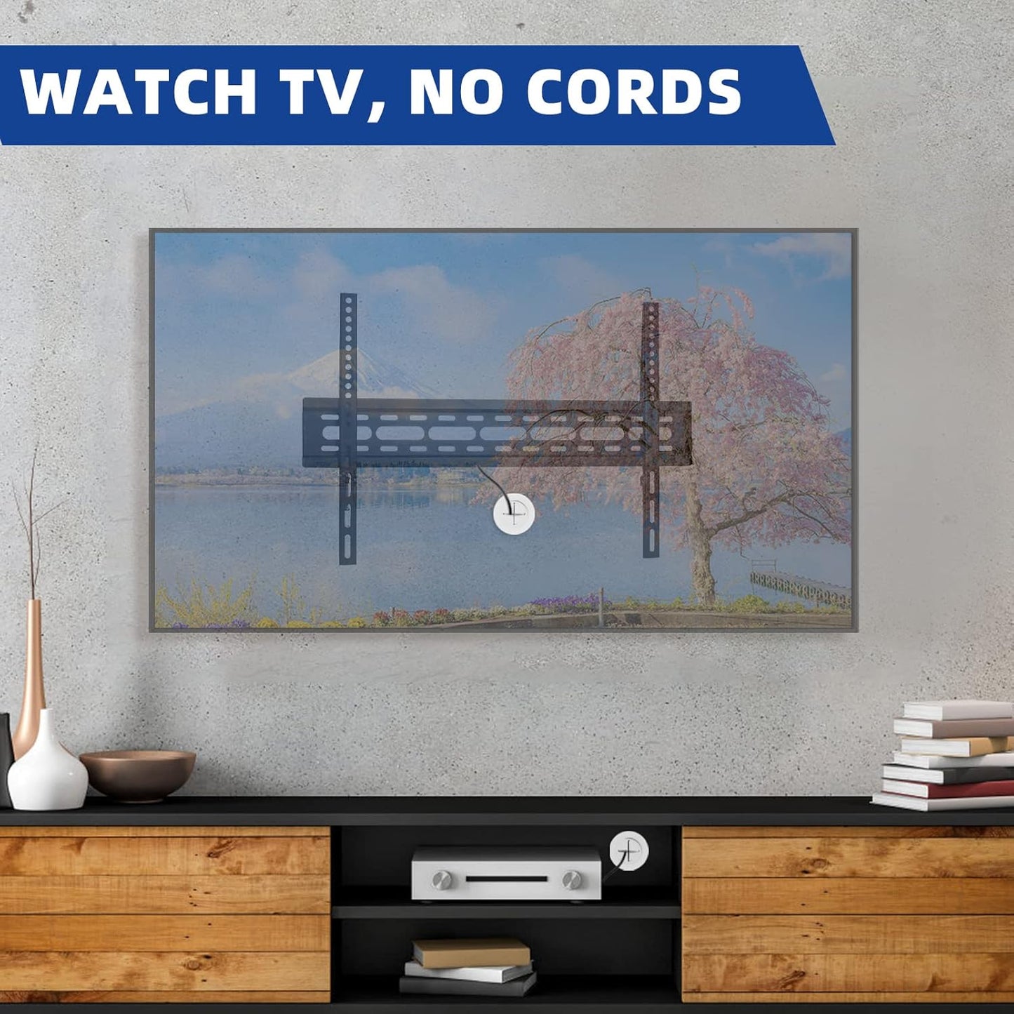 TV Wire Hider Kit - Wall Mount Cable Management System by [Brand Name] | Easy Install with 2 Pass-Throughs & Hole Saw