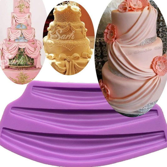 Vintage Swag Cake Border Mold - Fondant & Gumpaste Decorating Tool for Cupcakes