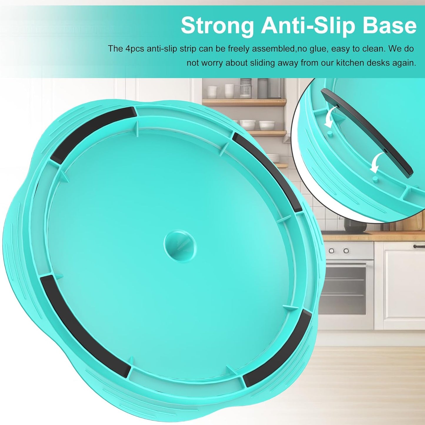 Skiennix Chicken Shredder - Manual Meat Shredder Tool with Transparent Lid & Cleaning Brush | Dishwasher Safe, Mint Green