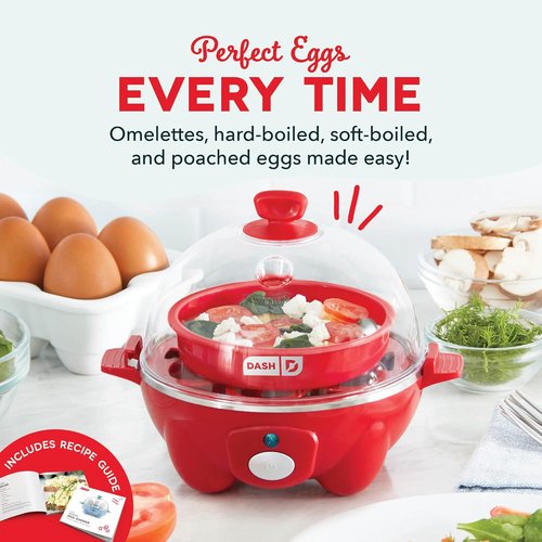 DASH Rapid Egg Cooker - 7 Egg Capacity Electric Cooker for Hard Boiled, Poached, Scrambled Eggs & Omelets